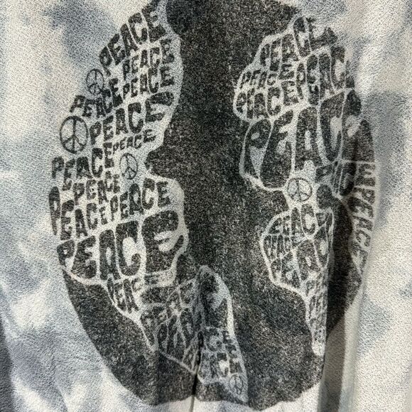 WE THE FREE WORLD PEACE TOP IN BLUE TIE DYE MOTIF MEDIUM NEW - Picture 5 of 5